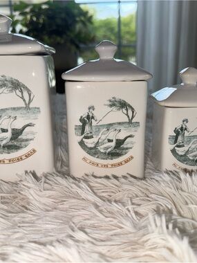 America Retold French Provincial Vintage Cottagecore Ceramic Canister Set